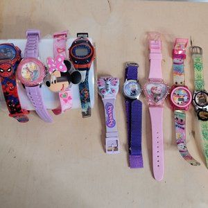 Watch Lot Plastic Novelty Fashion Characters No Batteries Untested Parts Only